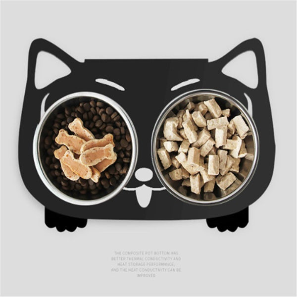 Bandit Tilt Feeder Bowl — Anti-Spill Elevated Stainless Steel Dog Bowl
