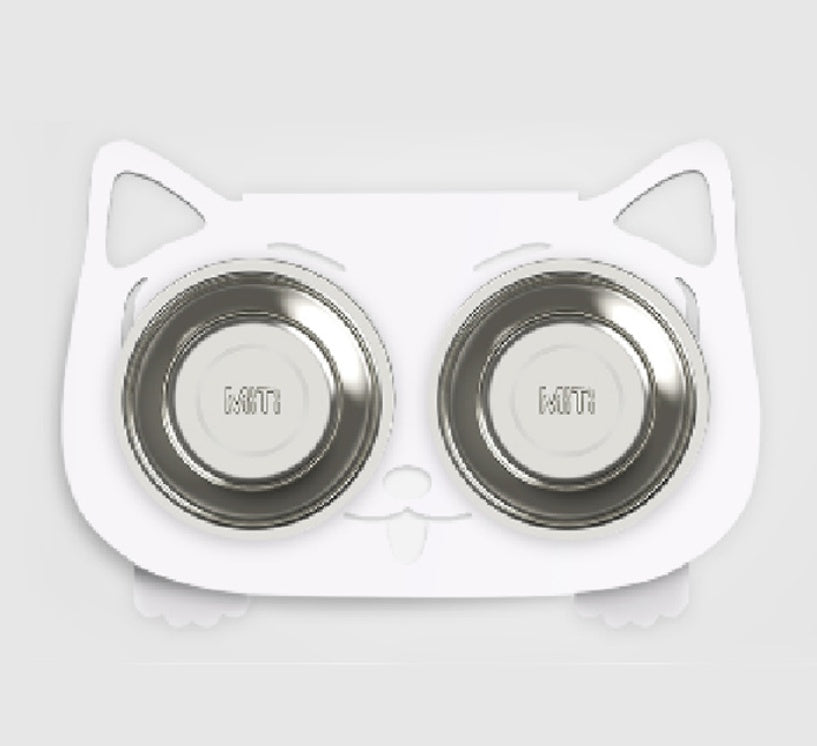 Bandit Tilt Feeder Bowl — Anti-Spill Elevated Stainless Steel Dog Bowl