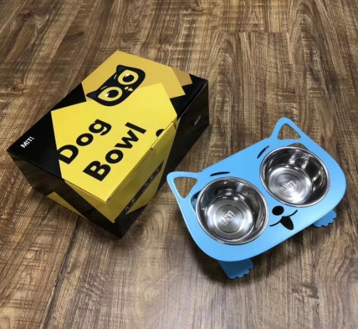 Bandit Tilt Feeder Bowl — Anti-Spill Elevated Stainless Steel Dog Bowl