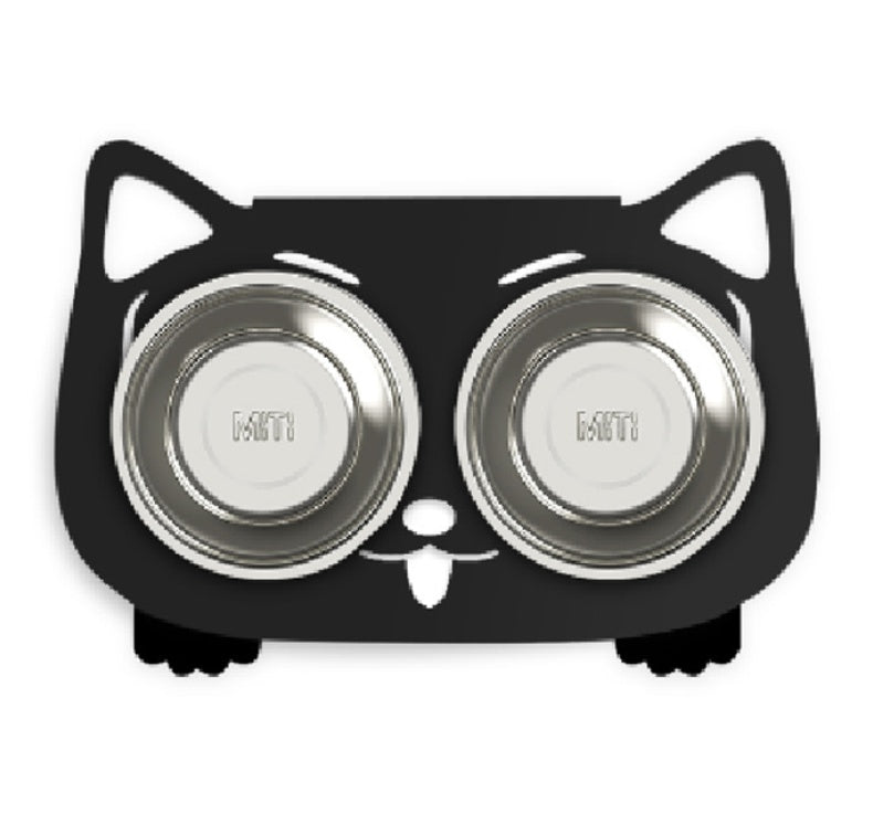 Bandit Tilt Feeder Bowl — Anti-Spill Elevated Stainless Steel Dog Bowl