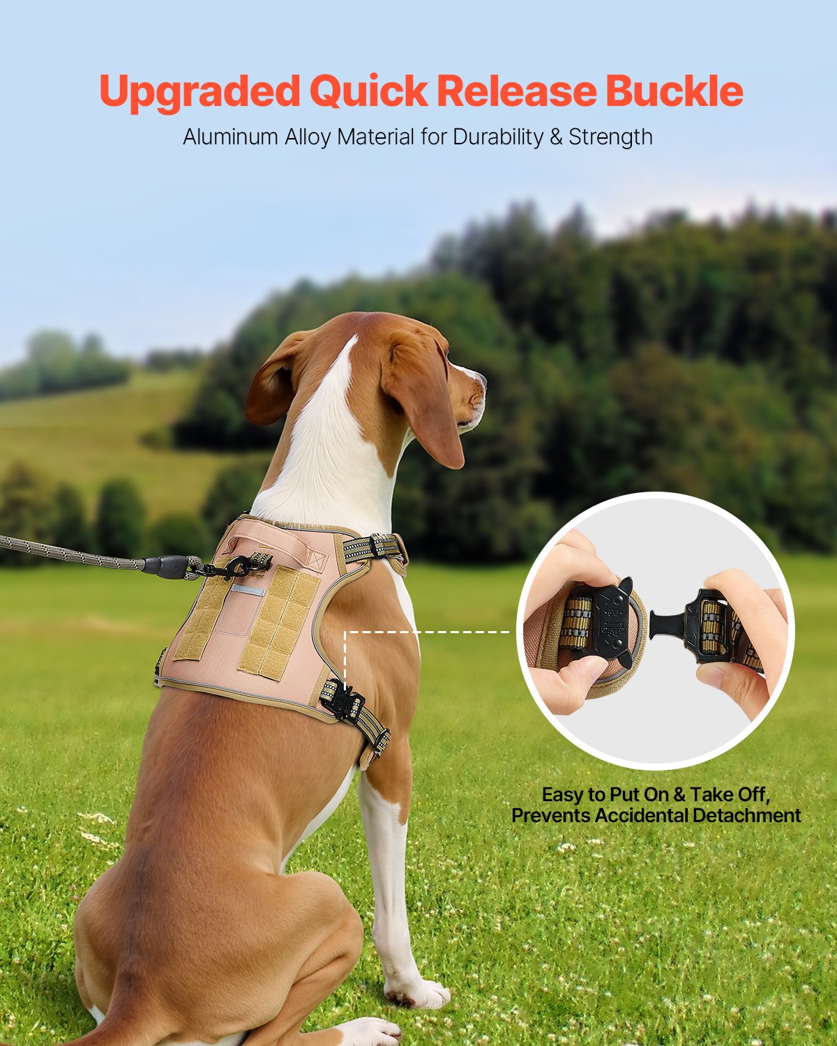 Bandit Tactical Dog Harness — No-Pull Adjustable Vest for Large Dogs