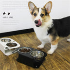 Bandit Tilt Feeder Bowl — Anti-Spill Elevated Stainless Steel Dog Bowl