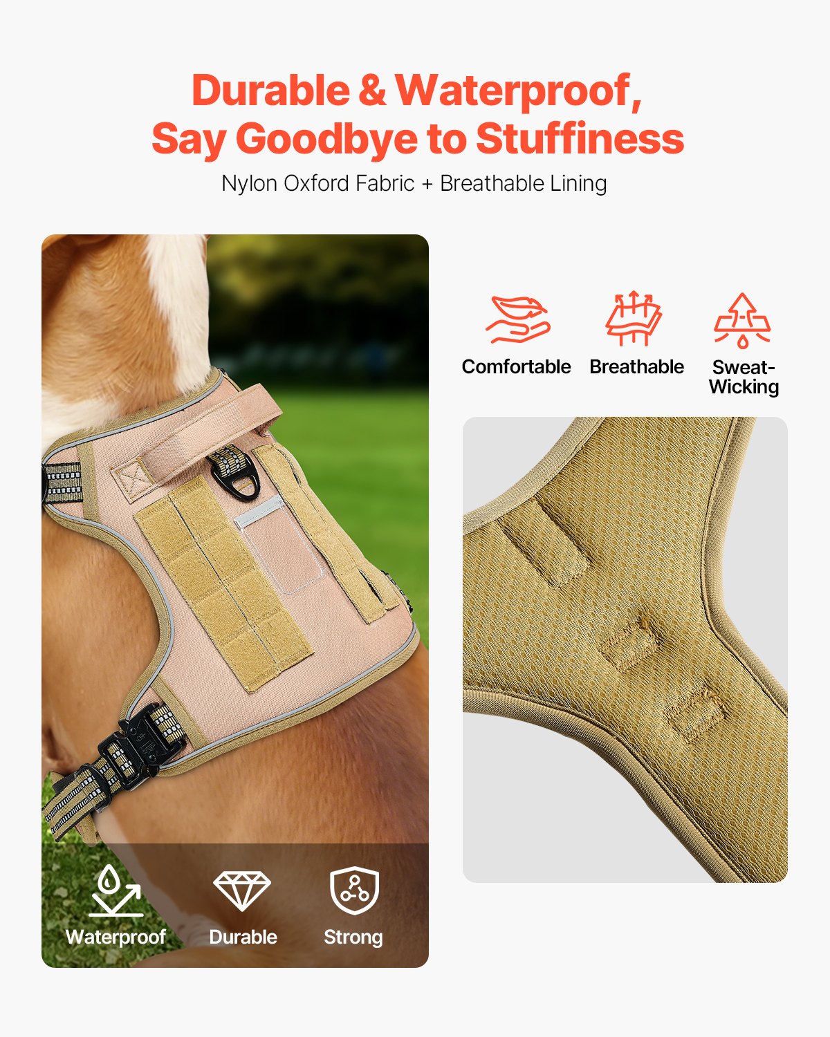 Bandit Tactical Dog Harness — No-Pull Adjustable Vest for Large Dogs